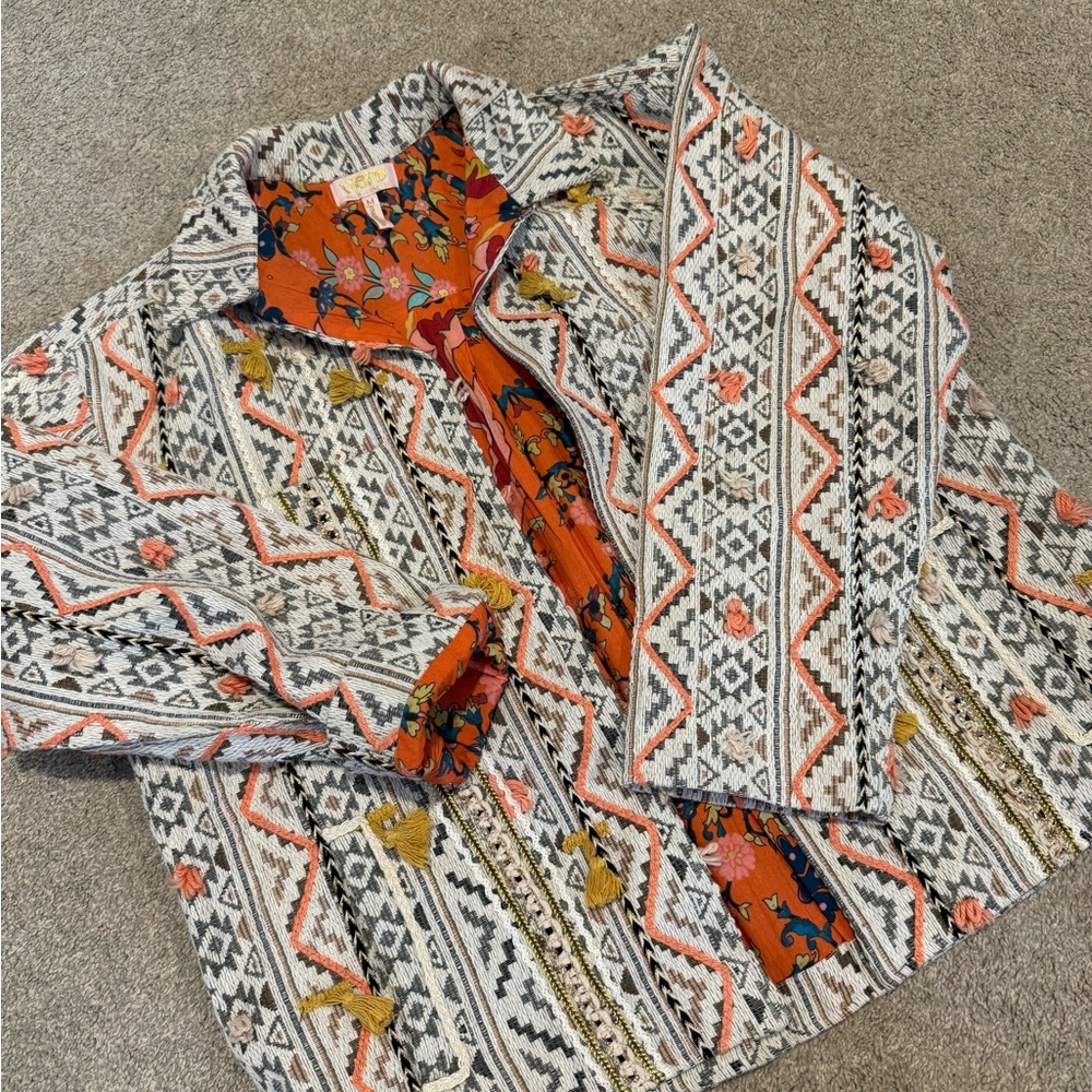 Anthropologie x VERB Kellianne Tasseled Shirt Jacket